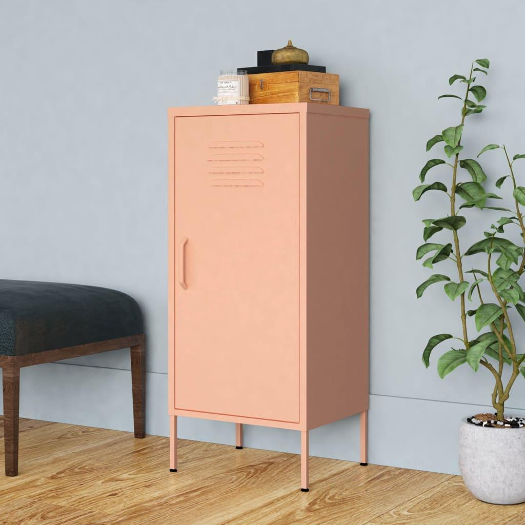 Storage Cabinet Pink 16.7"x13.8"x40" Steel at Set Shop and Smile