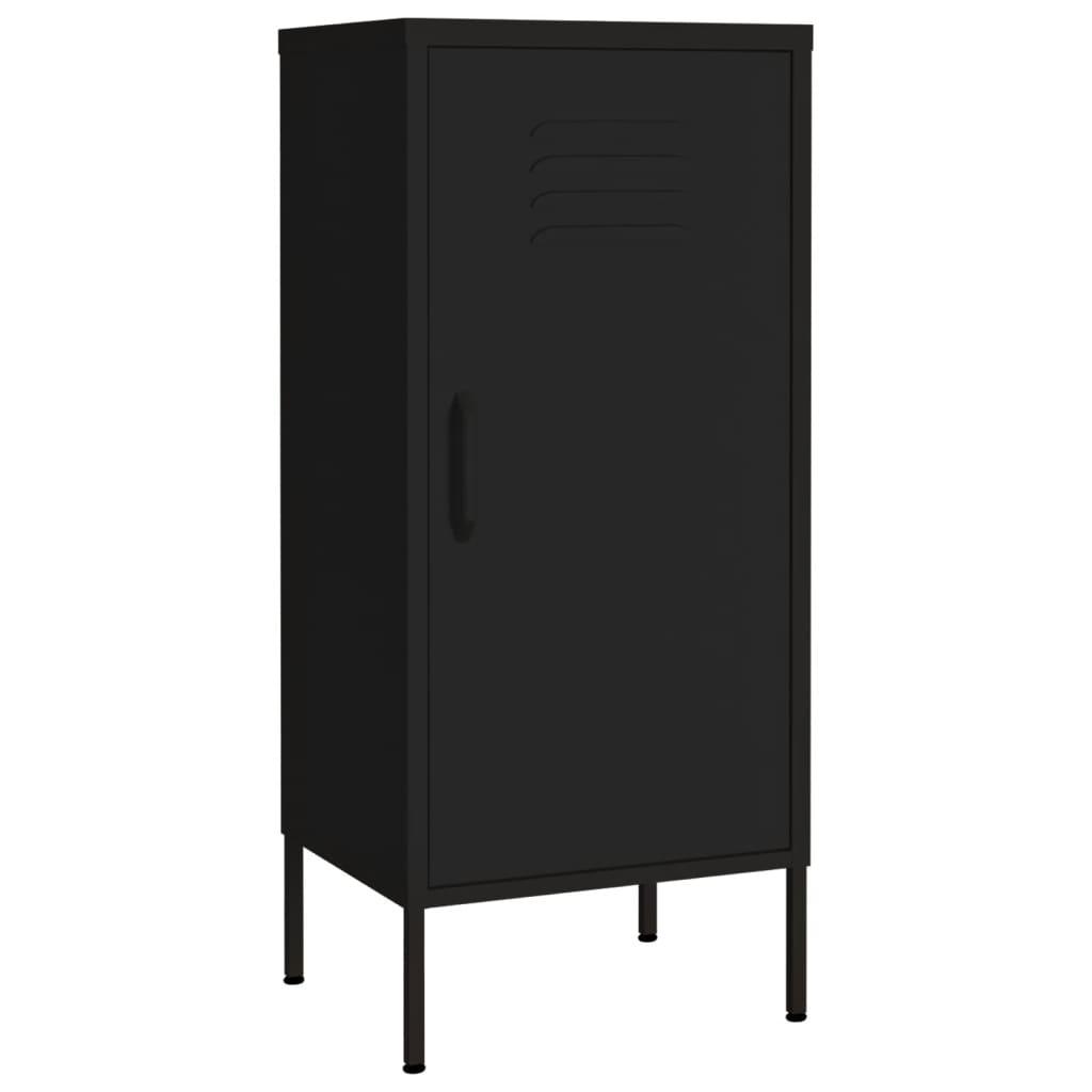 Storage Cabinet Black 16.7"x13.8"x40" Steel at Set Shop and Smile