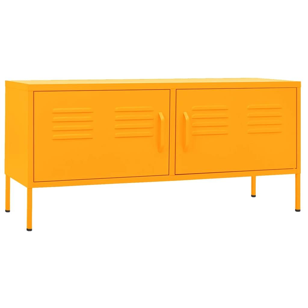 TV Cabinet Mustard Yellow 41.3"x13.8"x19.7" Steel at Set Shop and Smile