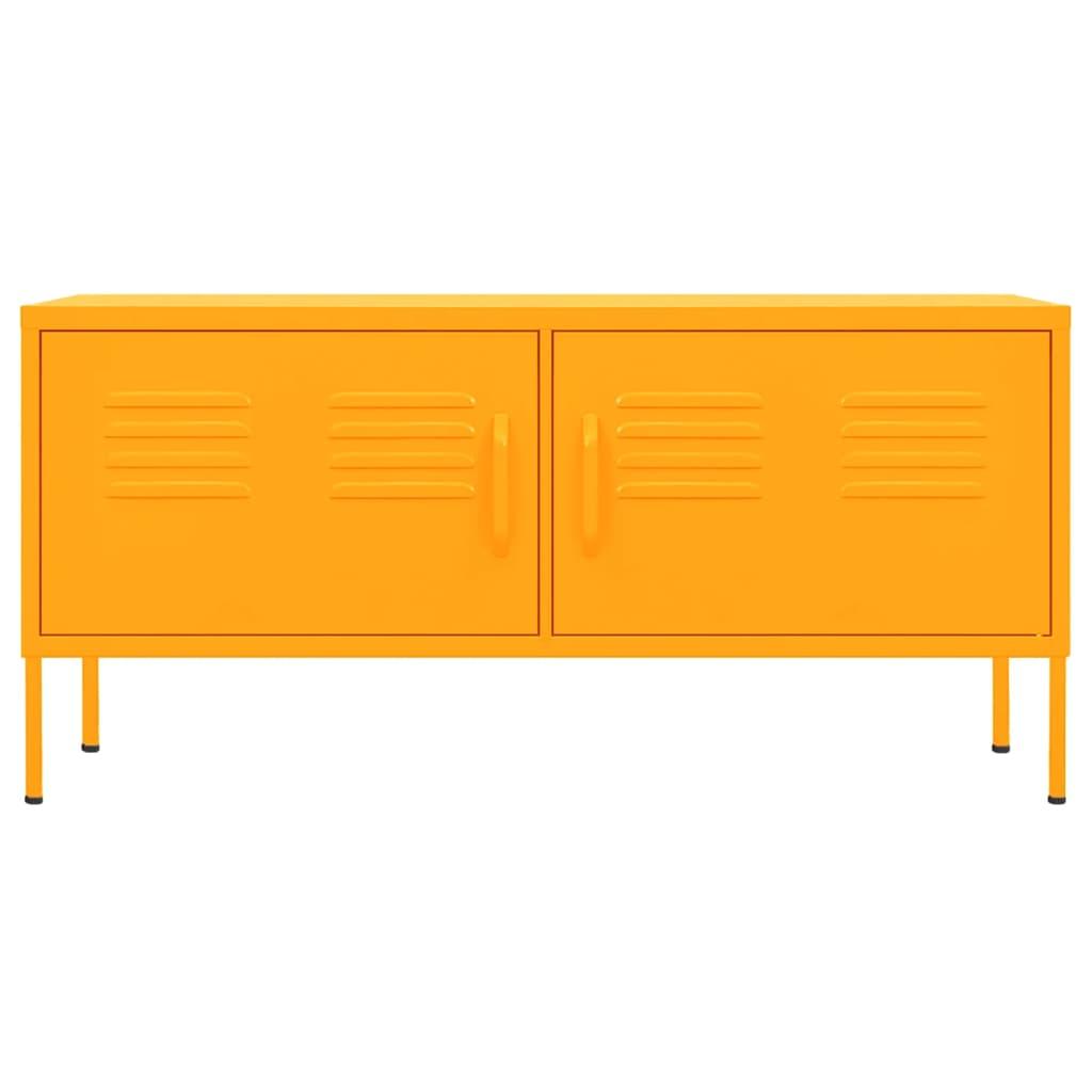 TV Cabinet Mustard Yellow 41.3"x13.8"x19.7" Steel at Set Shop and Smile