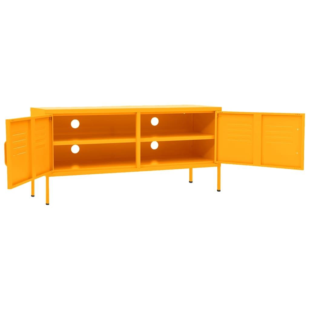 TV Cabinet Mustard Yellow 41.3"x13.8"x19.7" Steel at Set Shop and Smile