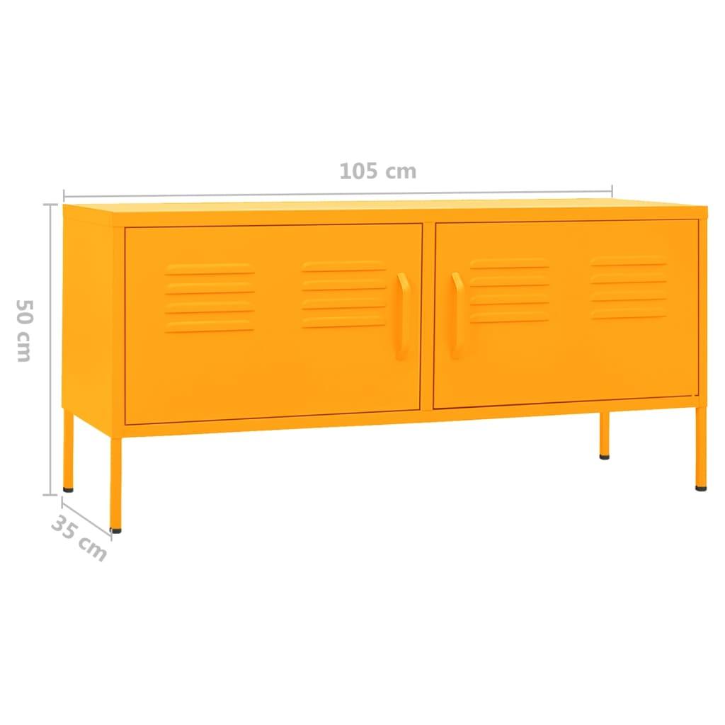 TV Cabinet Mustard Yellow 41.3"x13.8"x19.7" Steel at Set Shop and Smile