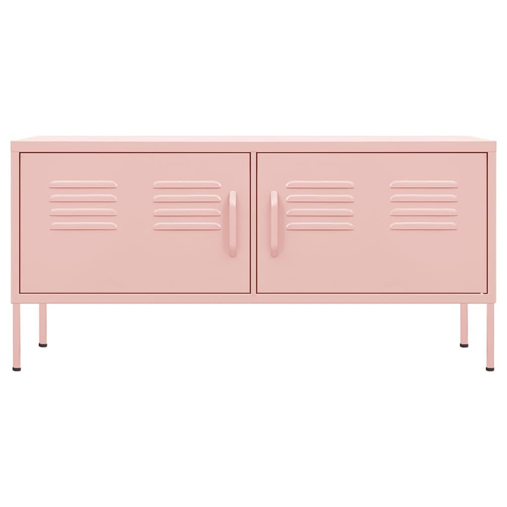 TV Stand Pink 41.3"x13.8"x19.7" Steel at Set Shop and Smile