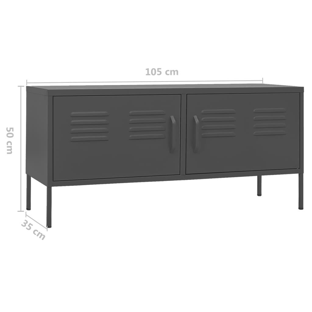 TV Cabinet Anthracite 41.3"x13.8"x19.7" Steel at Set Shop and Smile