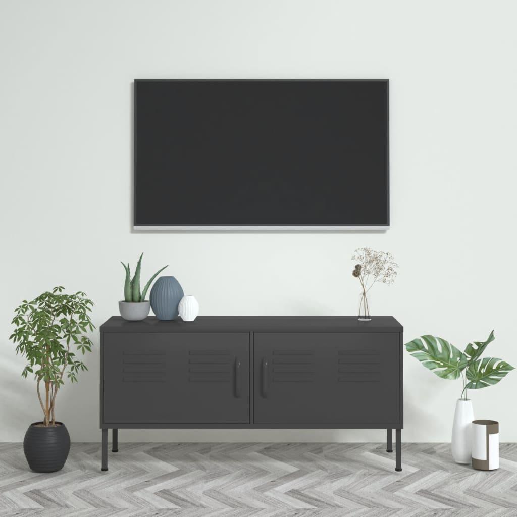TV Cabinet Anthracite 41.3"x13.8"x19.7" Steel at Set Shop and Smile