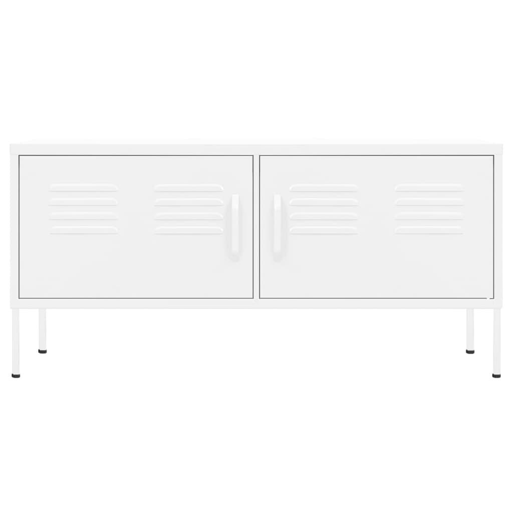 TV Cabinet White 41.3"x13.8"x19.7" Steel at Set Shop and Smile