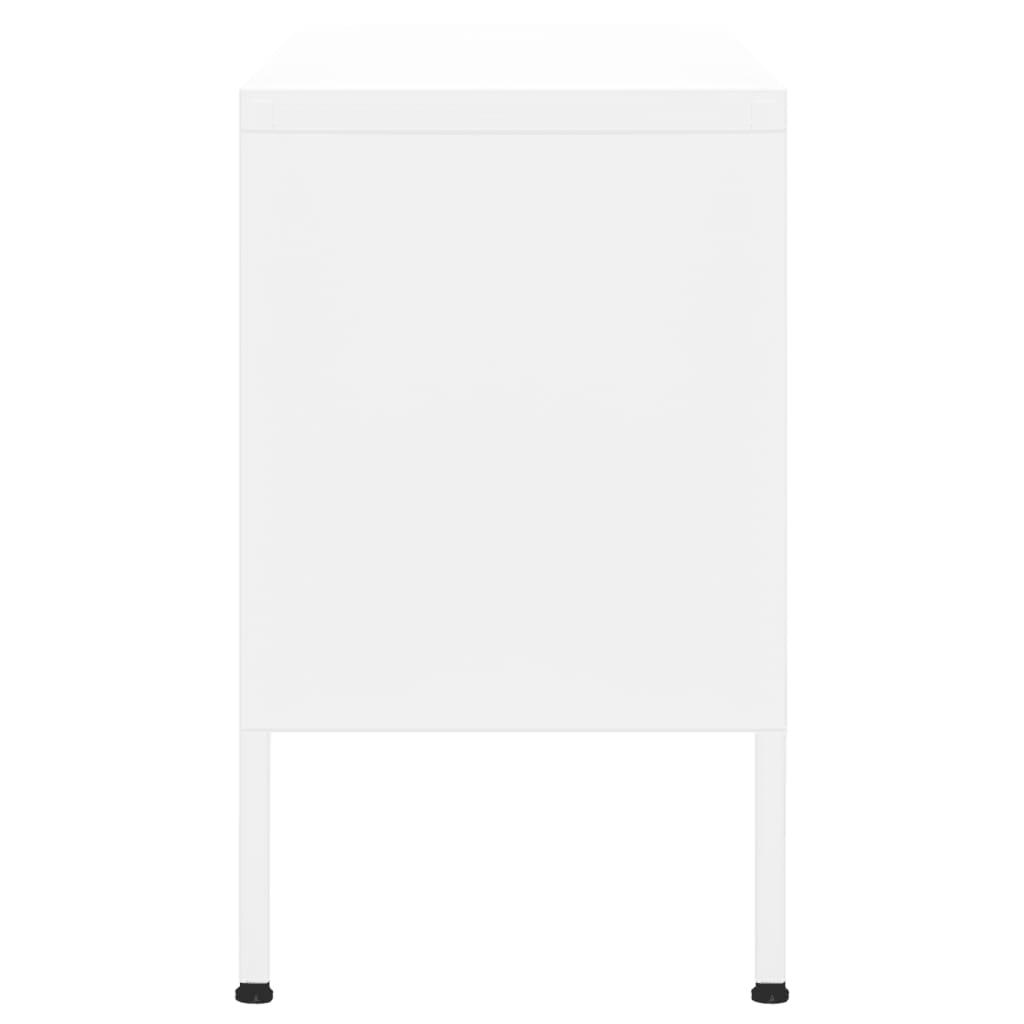 TV Cabinet White 41.3"x13.8"x19.7" Steel at Set Shop and Smile