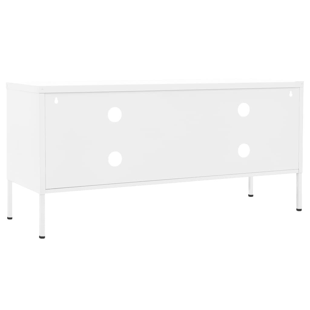 TV Cabinet White 41.3"x13.8"x19.7" Steel at Set Shop and Smile