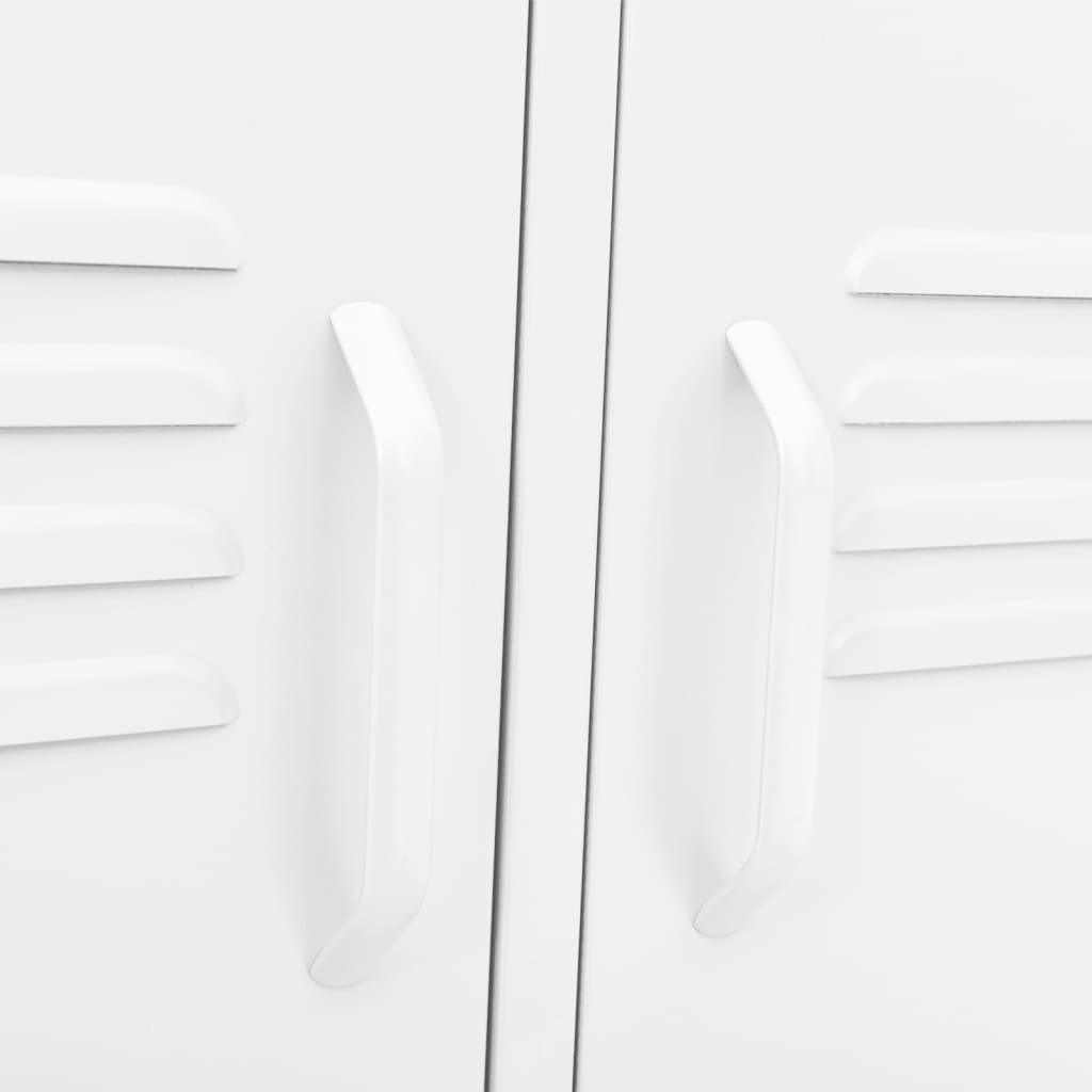 TV Cabinet White 41.3"x13.8"x19.7" Steel at Set Shop and Smile