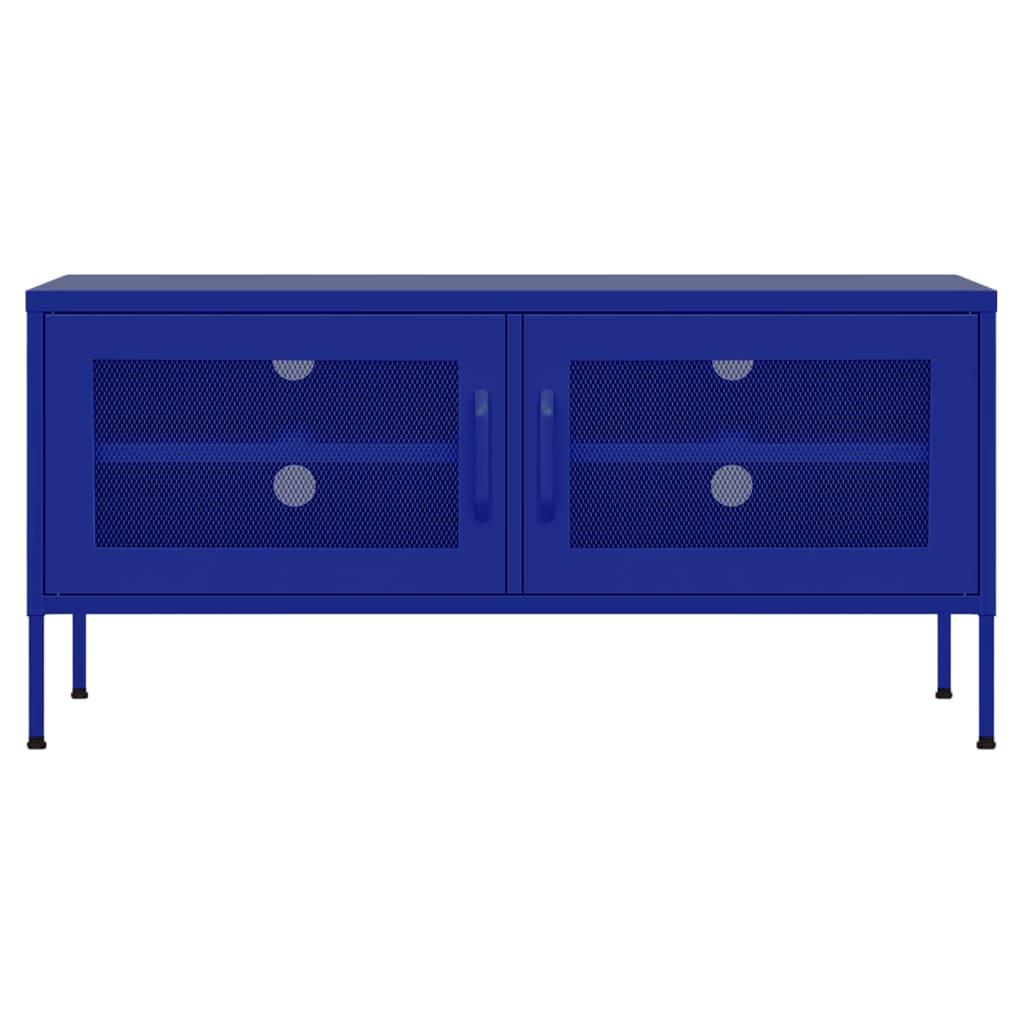 TV Cabinet Navy Blue 41.3"x13.8"x19.7" Steel at Set Shop and Smile