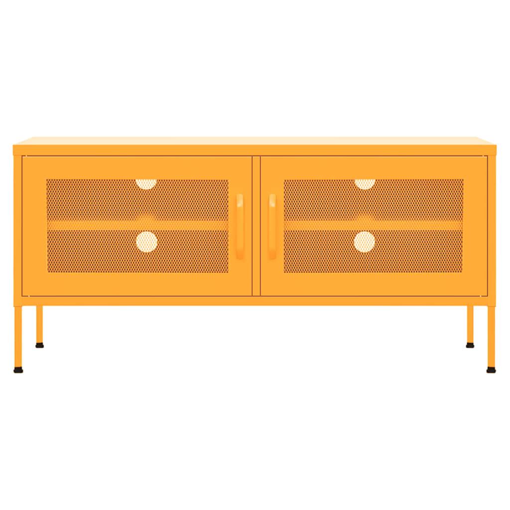 TV Cabinet Mustard Yellow 41.3"x13.8"x19.7" Steel at Set Shop and Smile