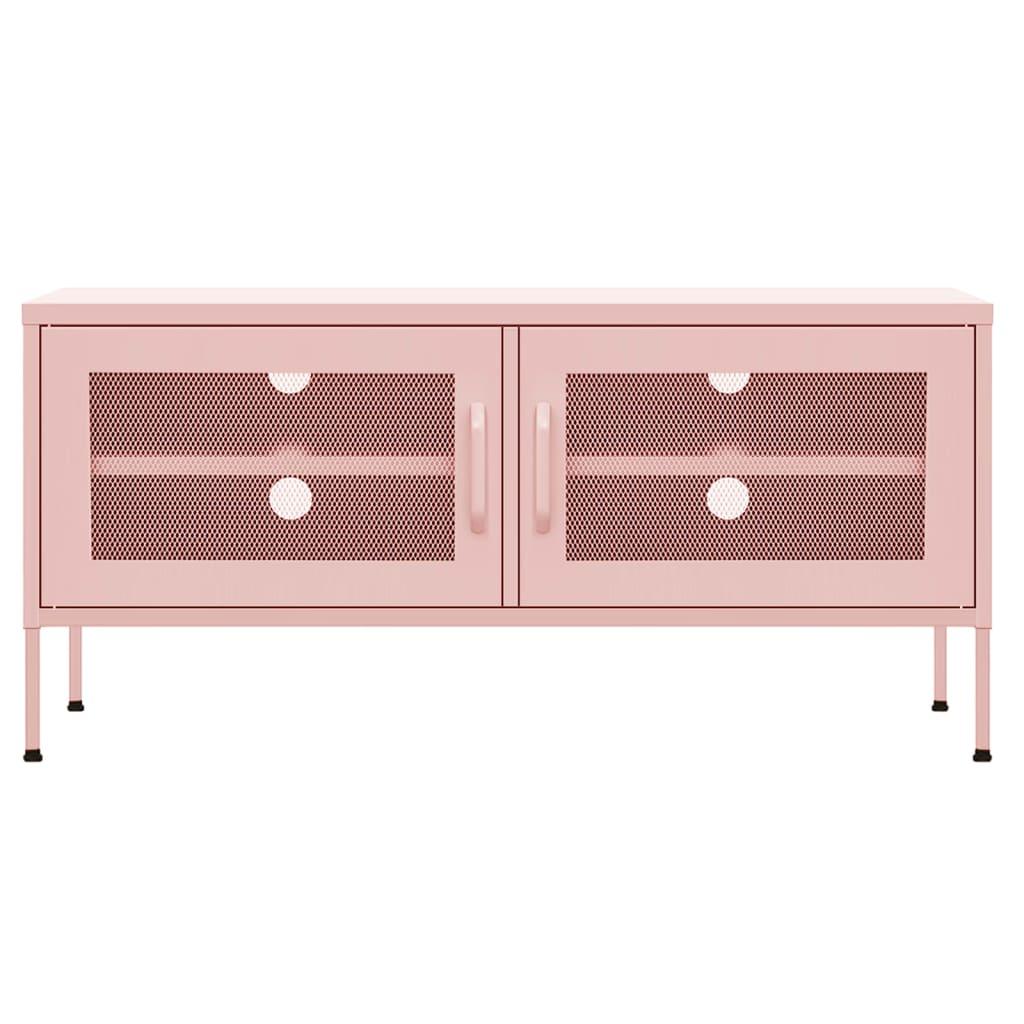 TV Stand Pink 41.3"x13.8"x19.7" Steel at Set Shop and Smile