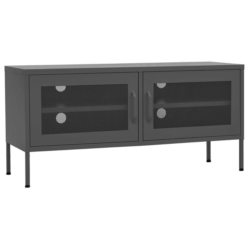 TV Cabinet Anthracite 41.3"x13.8"x19.7" Steel at Set Shop and Smile