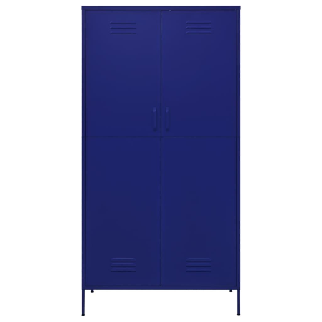 Wardrobe Navy Blue 35.4"x19.7"x70.9" Steel at Set Shop and Smile