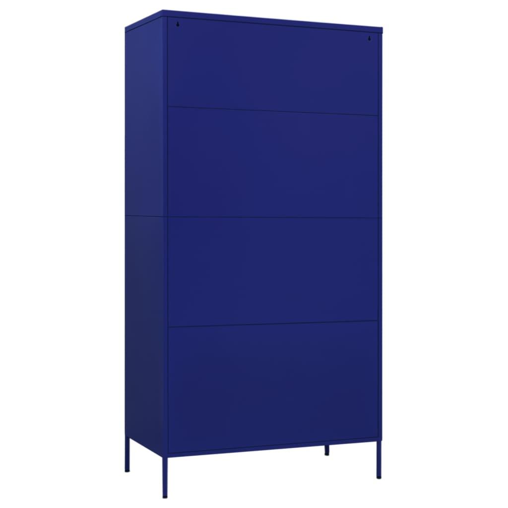 Wardrobe Navy Blue 35.4"x19.7"x70.9" Steel at Set Shop and Smile