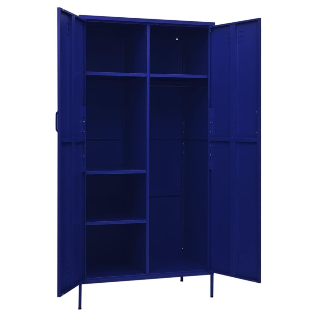 Wardrobe Navy Blue 35.4"x19.7"x70.9" Steel at Set Shop and Smile