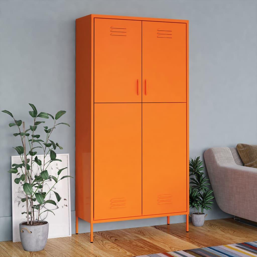 Wardrobe Orange 35.4"x19.7"x70.9" Steel at Set Shop and Smile