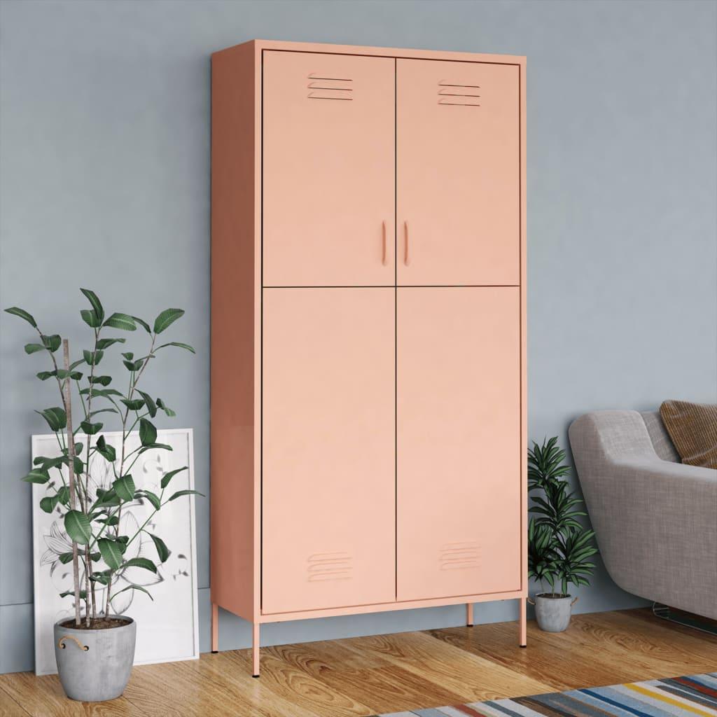 Wardrobe Pink 35.4"x19.7"x70.9" Steel at Set Shop and Smile