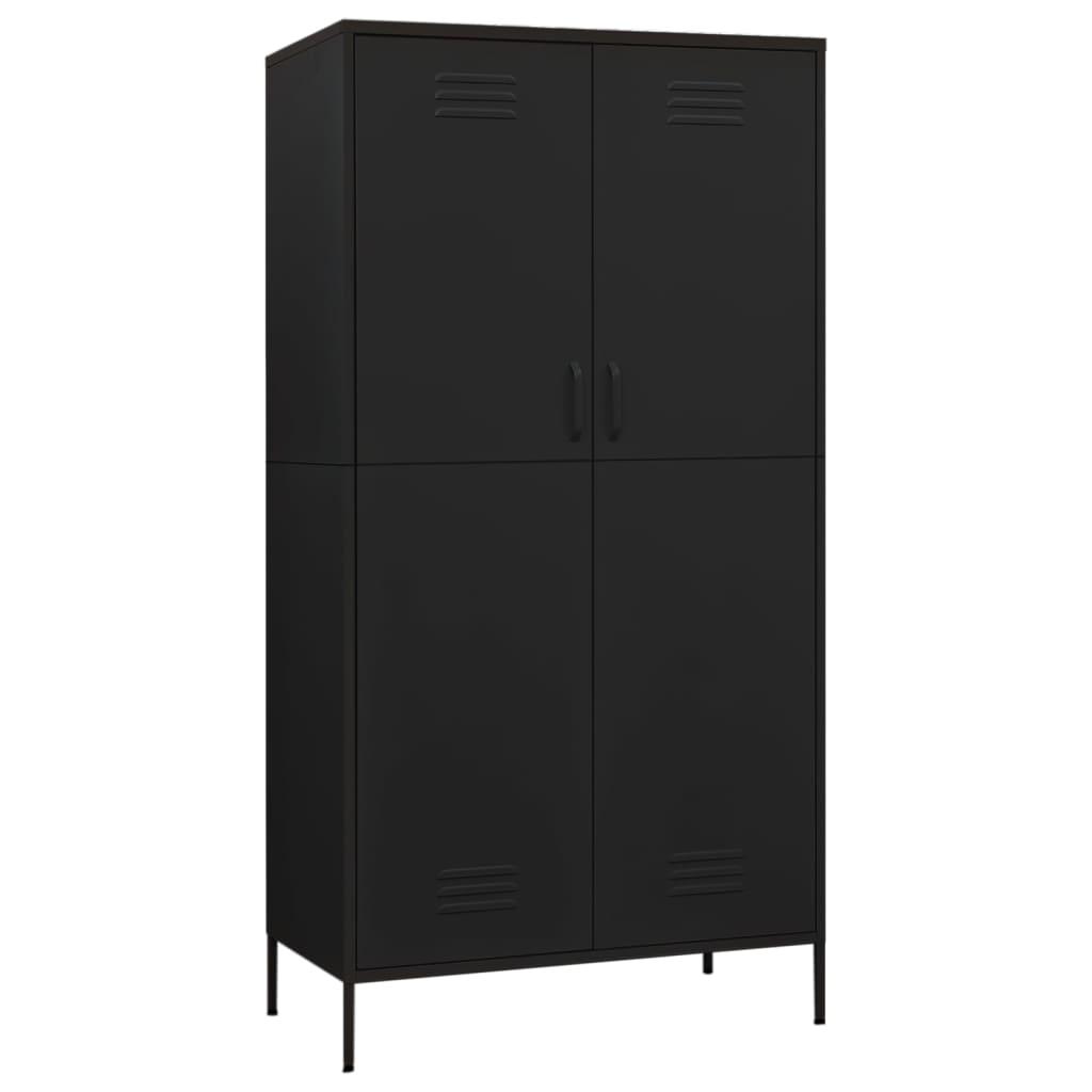 Wardrobe Black 35.4"x19.7"x70.9" Steel at Set Shop and Smile