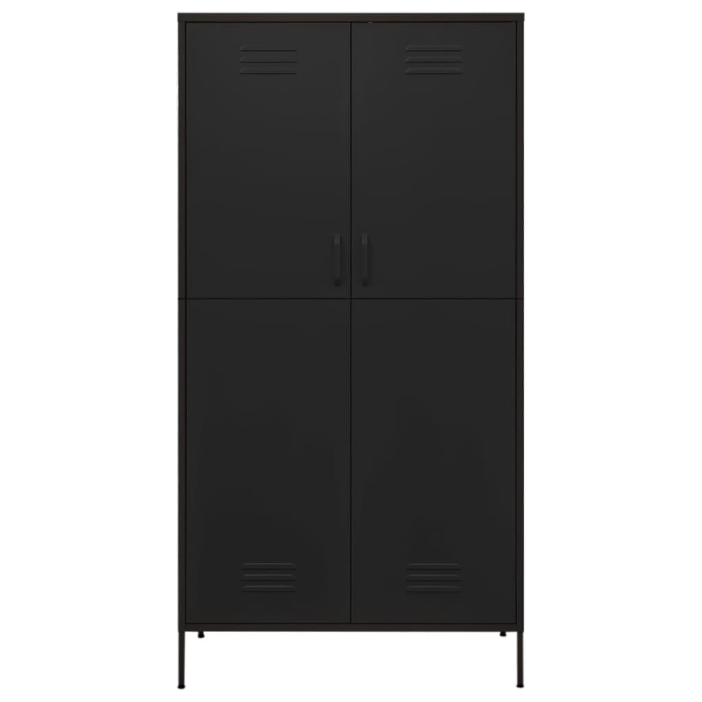Wardrobe Black 35.4"x19.7"x70.9" Steel at Set Shop and Smile