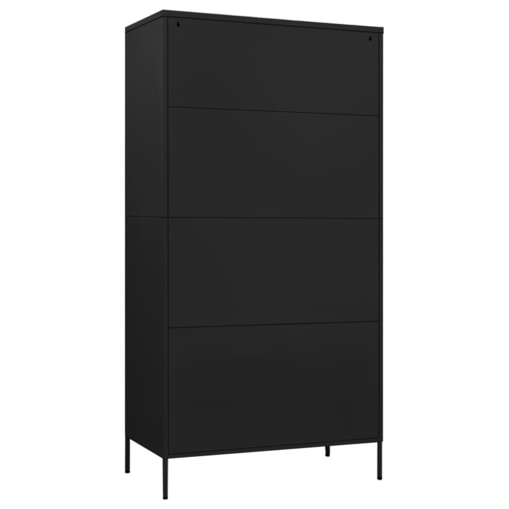 Wardrobe Black 35.4"x19.7"x70.9" Steel at Set Shop and Smile