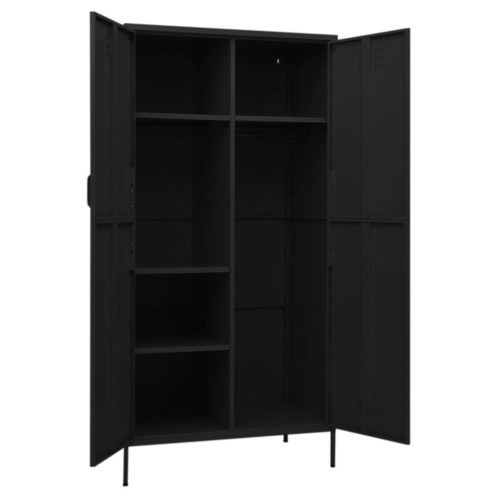 Wardrobe Black 35.4"x19.7"x70.9" Steel at Set Shop and Smile