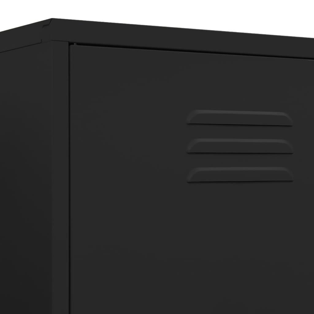 Wardrobe Black 35.4"x19.7"x70.9" Steel at Set Shop and Smile