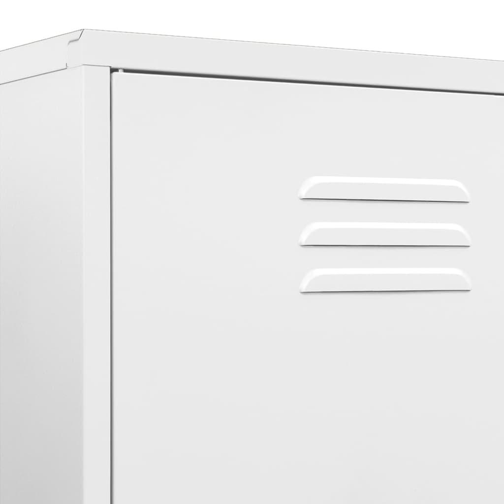 Wardrobe White 35.4"x19.7"x70.9" Steel at Set Shop and Smile