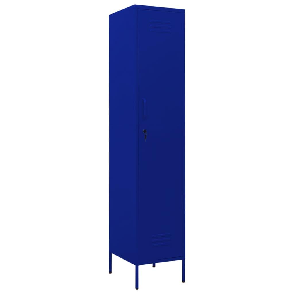 Locker Cabinet Navy Blue 13.8"x18.1"x70.9" Steel at Set Shop and Smile