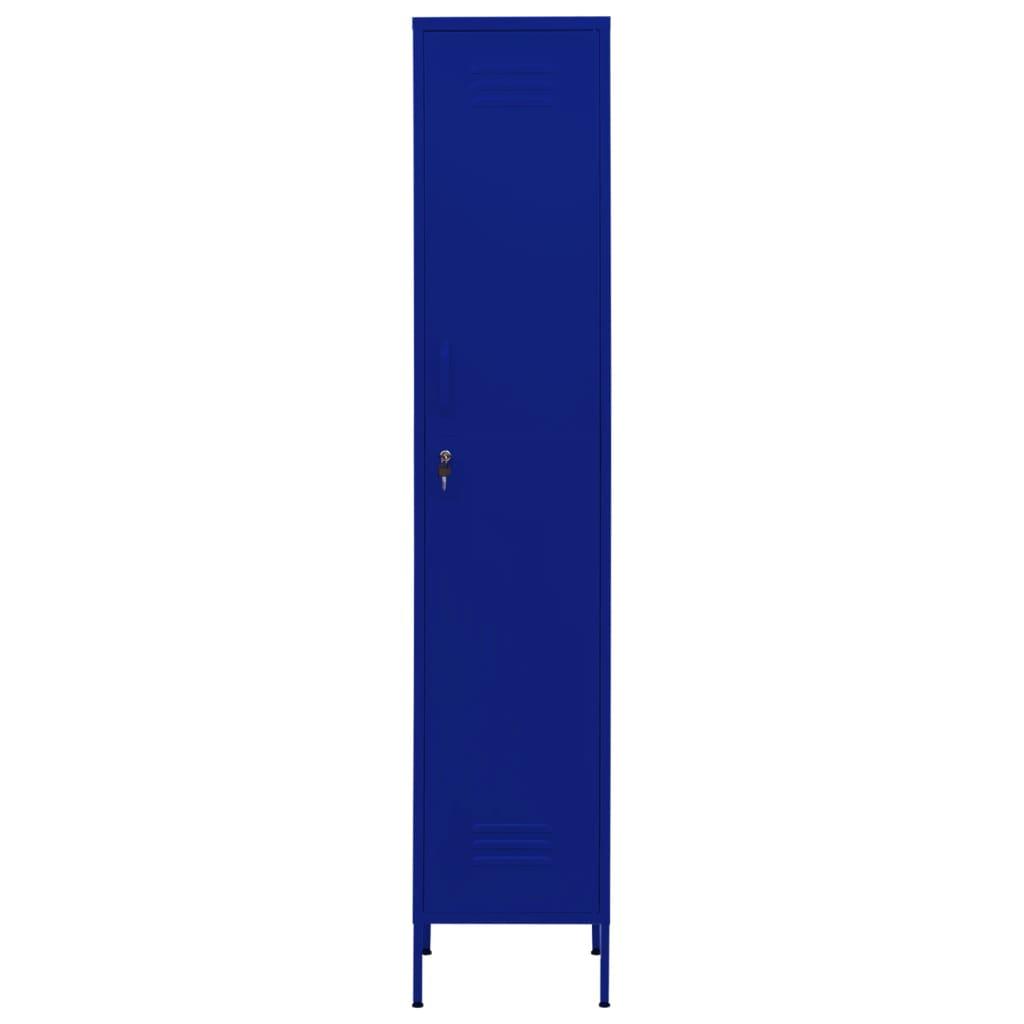 Locker Cabinet Navy Blue 13.8"x18.1"x70.9" Steel at Set Shop and Smile
