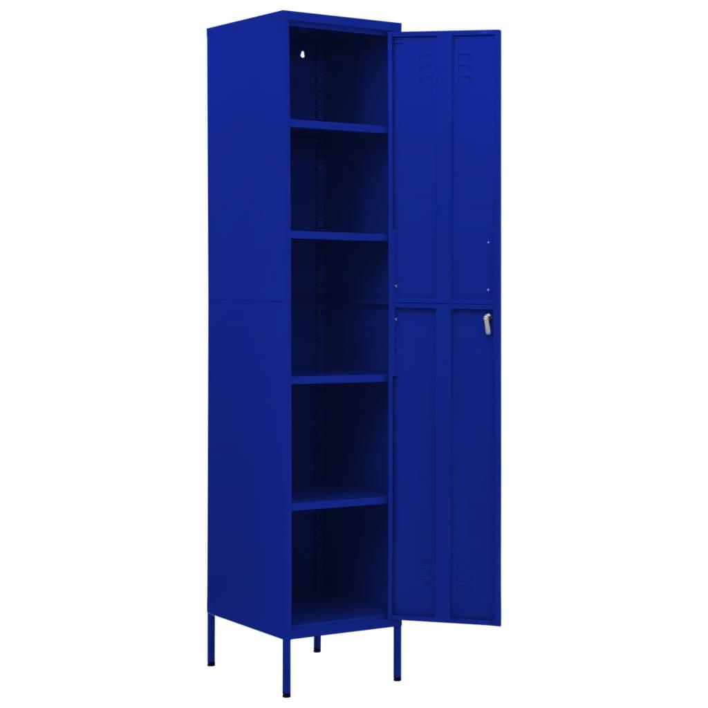 Locker Cabinet Navy Blue 13.8"x18.1"x70.9" Steel at Set Shop and Smile
