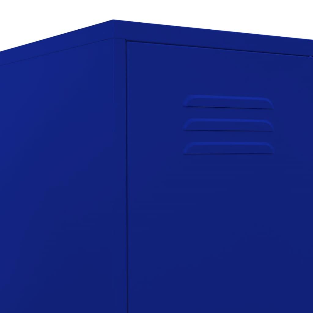 Locker Cabinet Navy Blue 13.8"x18.1"x70.9" Steel at Set Shop and Smile