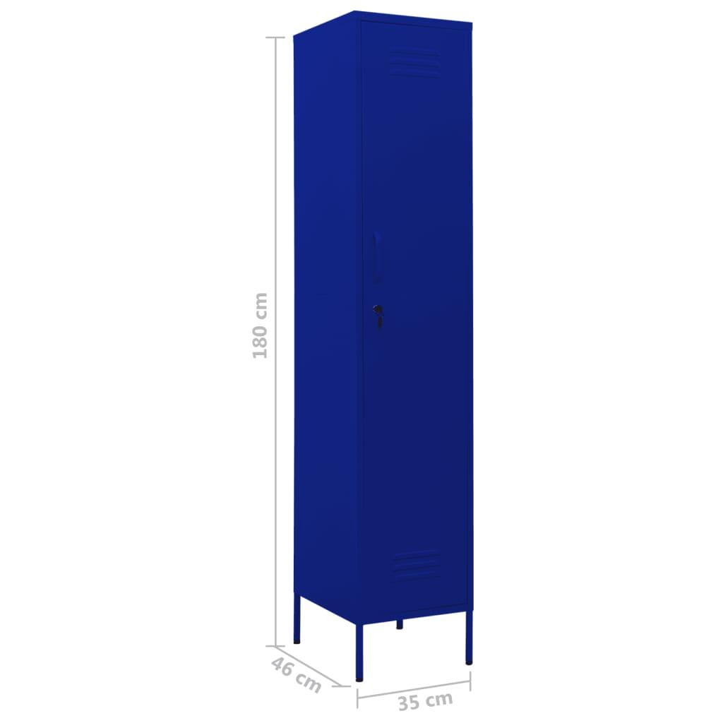 Locker Cabinet Navy Blue 13.8"x18.1"x70.9" Steel at Set Shop and Smile