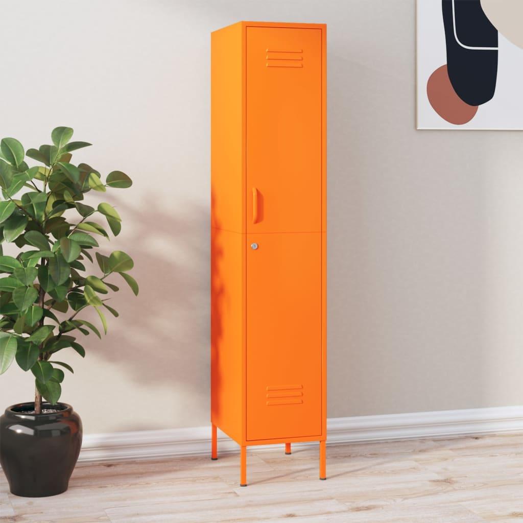 Locker Cabinet Orange 13.8"x18.1"x70.9" Steel at Set Shop and Smile