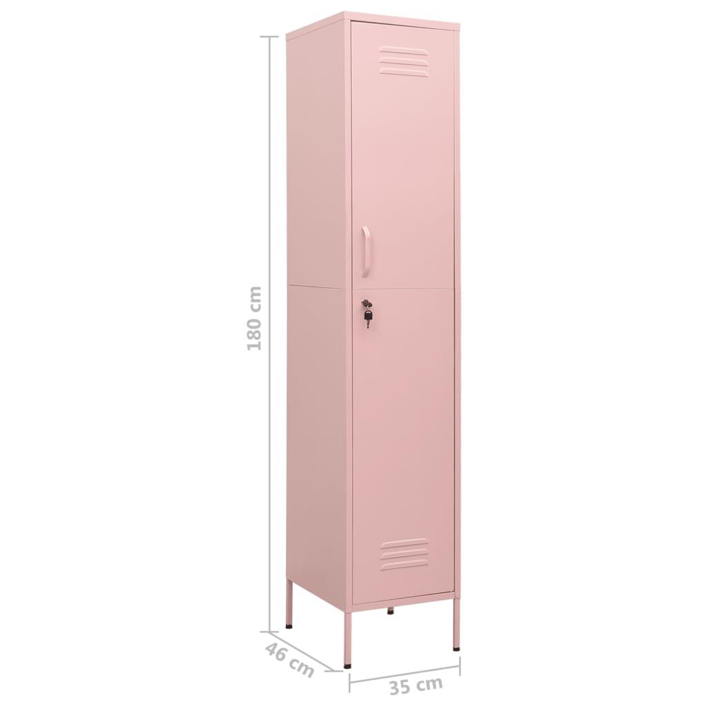Locker Cabinet Pink 13.8"x18.1"x70.9" Steel at Set Shop and Smile