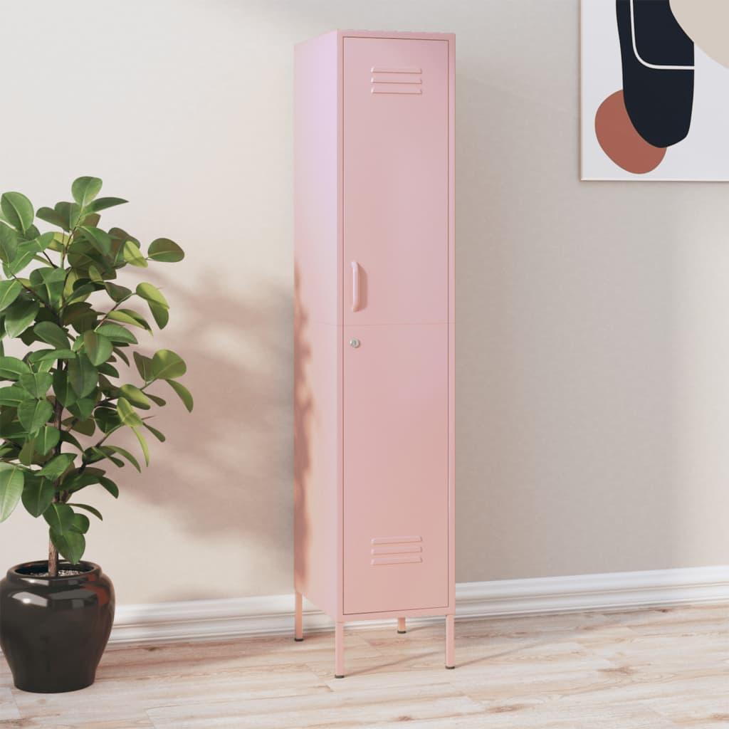 Locker Cabinet Pink 13.8"x18.1"x70.9" Steel at Set Shop and Smile