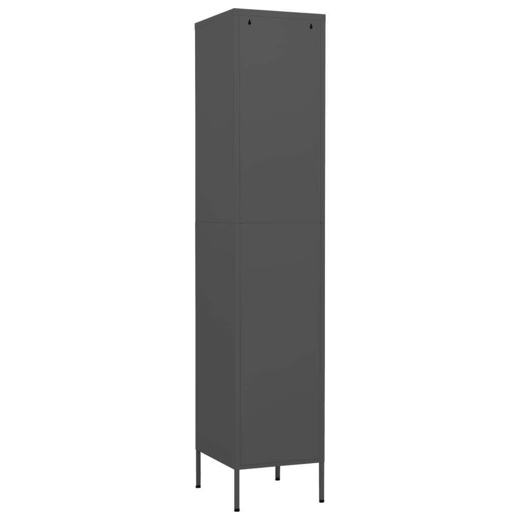 Locker Cabinet Anthracite 13.8"x18.1"x70.9" Steel at Set Shop and Smile
