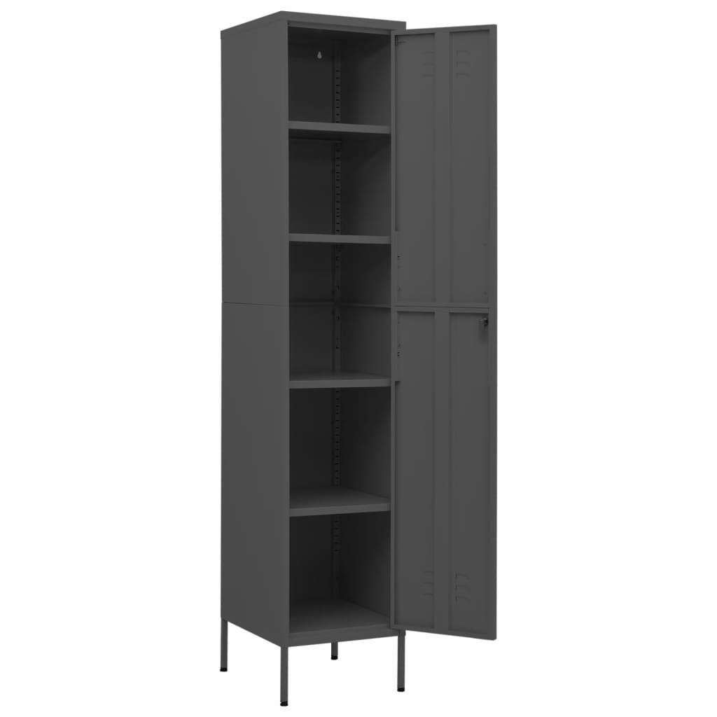 Locker Cabinet Anthracite 13.8"x18.1"x70.9" Steel at Set Shop and Smile