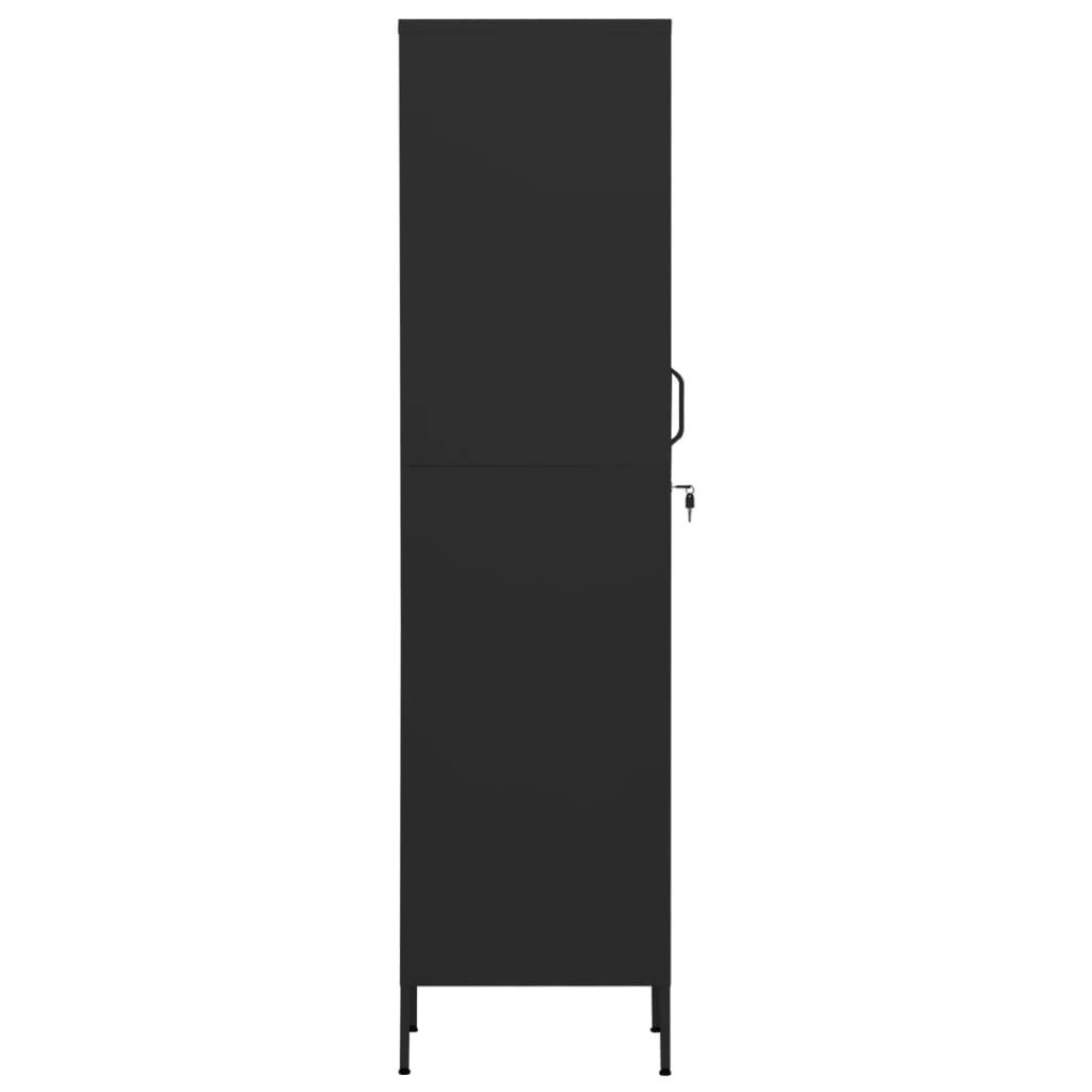 Locker Cabinet Black 13.8"x18.1"x70.9" Steel at Set Shop and Smile