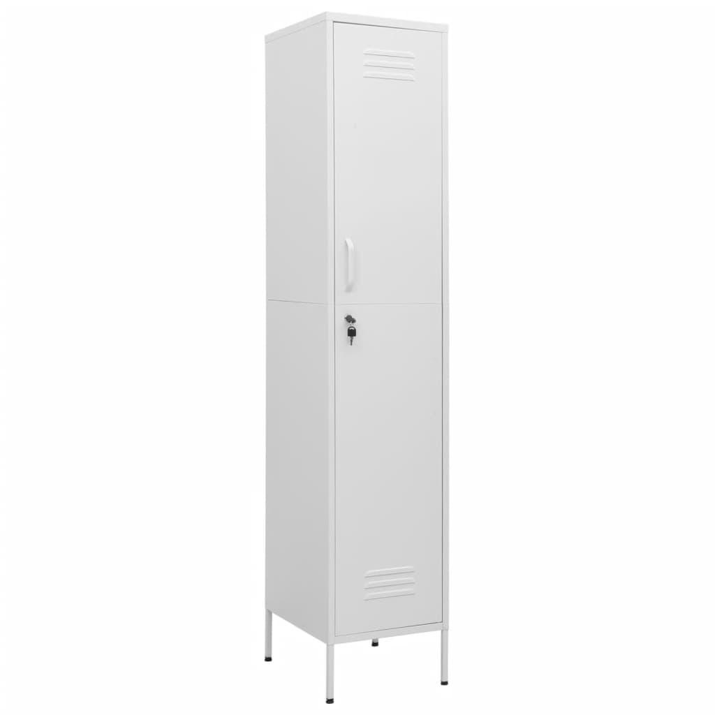 Locker Cabinet White 13.8"x18.1"x70.9" Steel at Set Shop and Smile