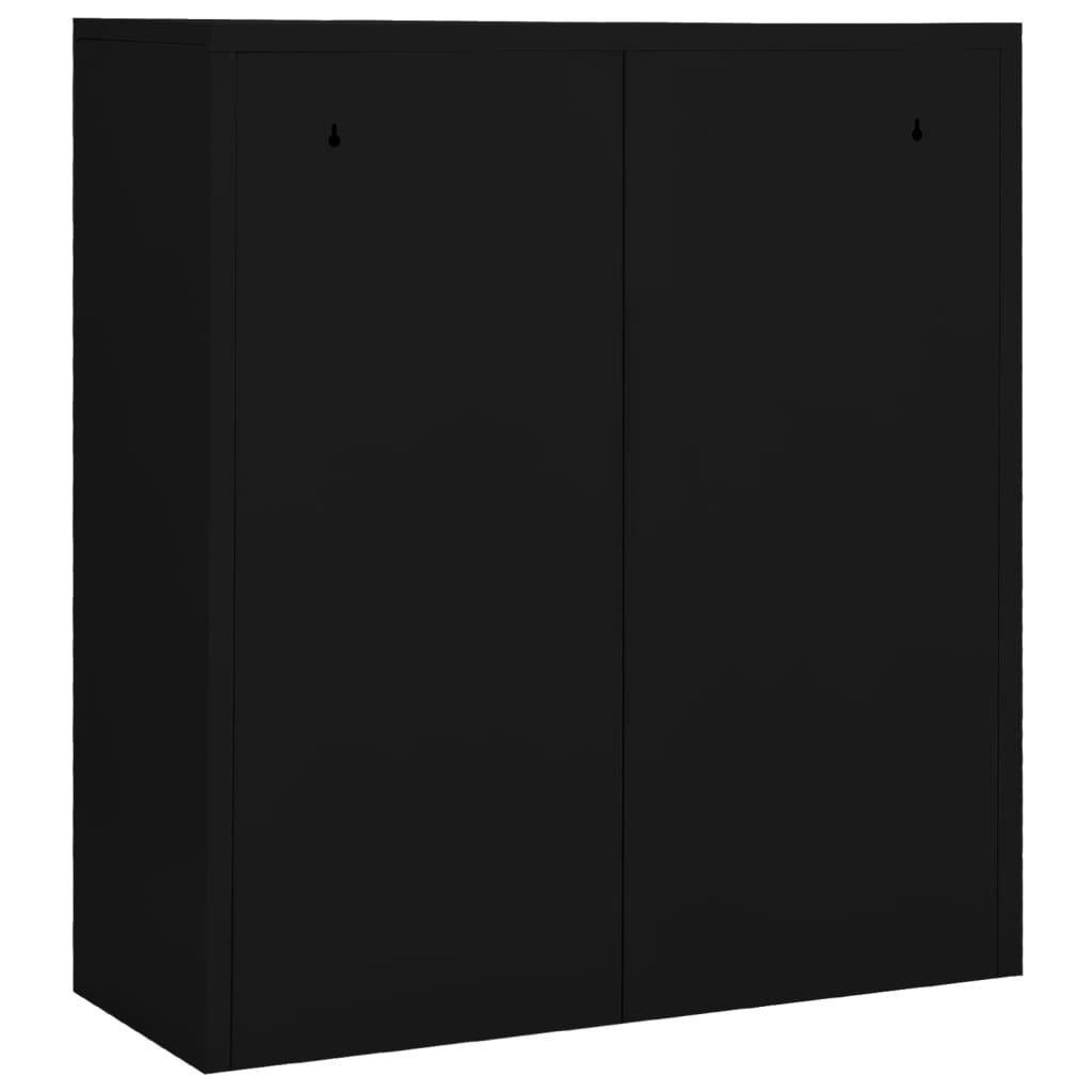 Office Cabinet Black 35.4"x15.7"x40.2" Steel at Set Shop and Smile