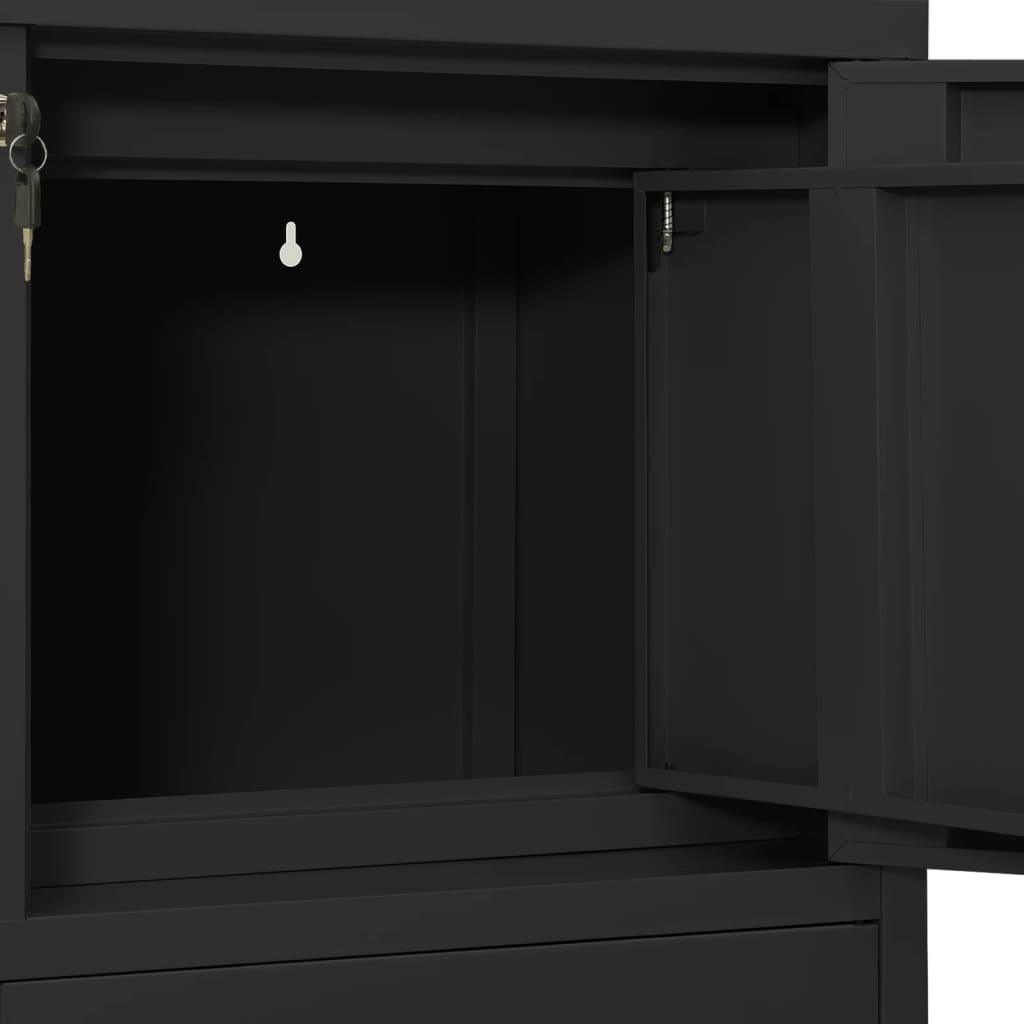 Office Cabinet Anthracite 35.4"x15.7"x40.2" Steel at Set Shop and Smile