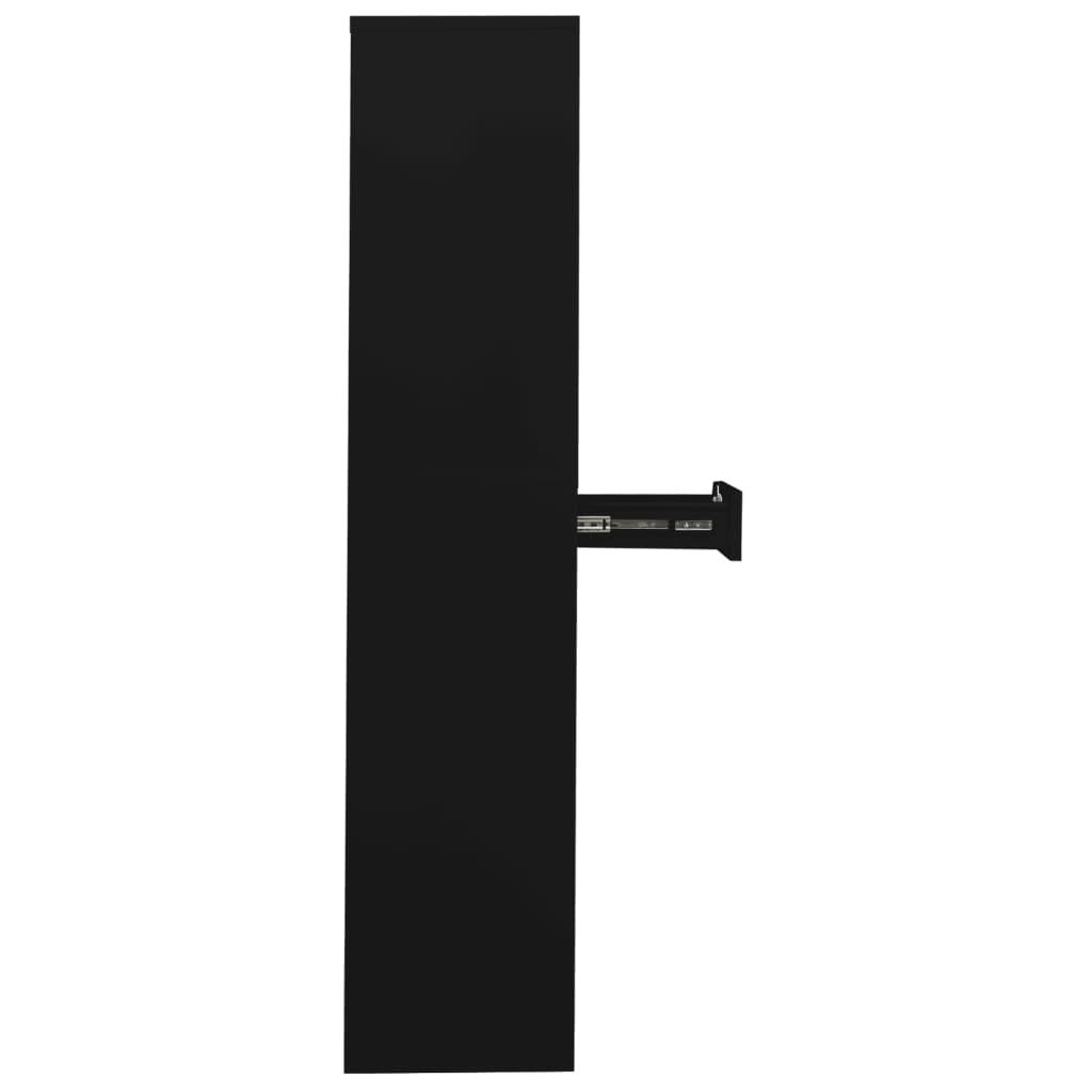 Office Cabinet Black 35.4"x15.7"x70.9" Steel at Set Shop and Smile