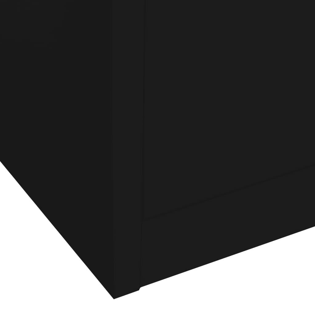 Office Cabinet Black 35.4"x15.7"x70.9" Steel at Set Shop and Smile