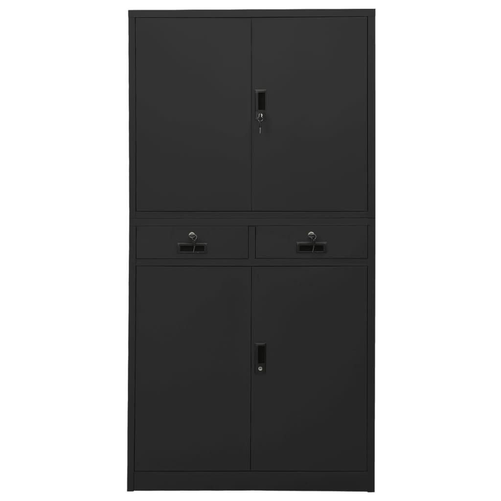 Office Cabinet Anthracite 35.4"x15.7"x70.9" Steel at Set Shop and Smile