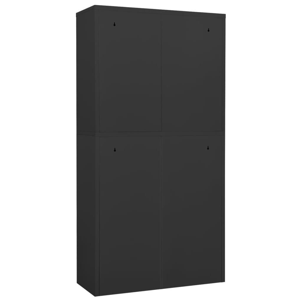 Office Cabinet Anthracite 35.4"x15.7"x70.9" Steel at Set Shop and Smile