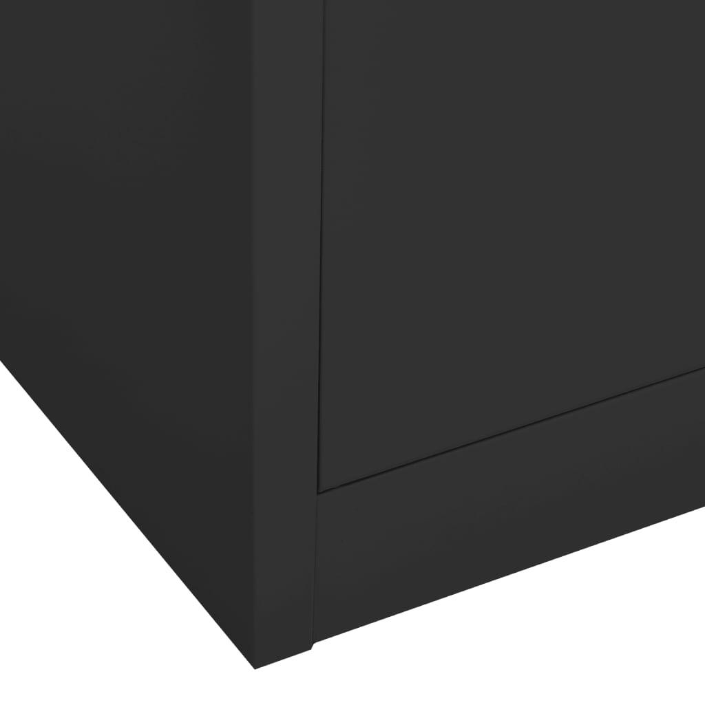 Office Cabinet Anthracite 35.4"x15.7"x70.9" Steel at Set Shop and Smile
