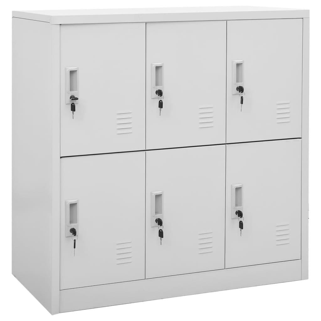 Locker Cabinet Light Gray 35.4"x17.7"x36.4" Steel at Set Shop and Smile