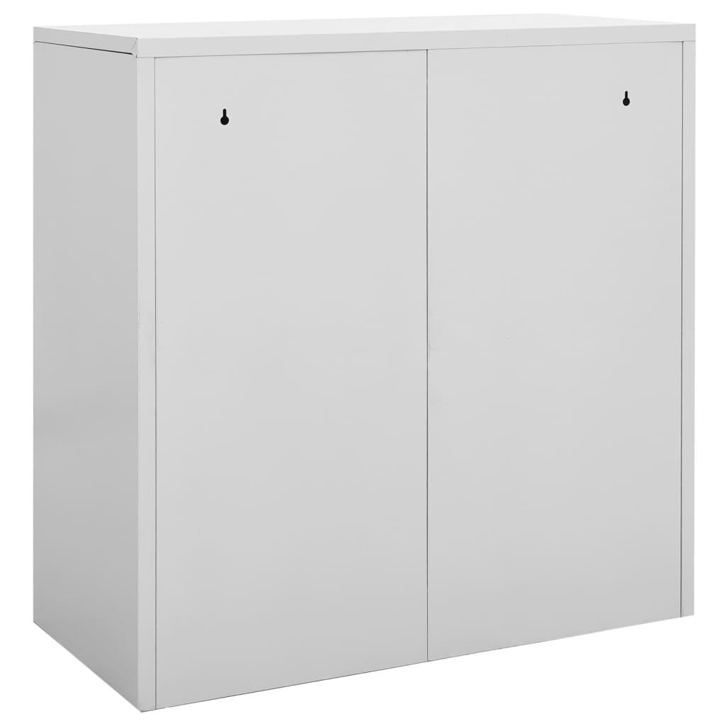 Locker Cabinet Light Gray 35.4"x17.7"x36.4" Steel at Set Shop and Smile