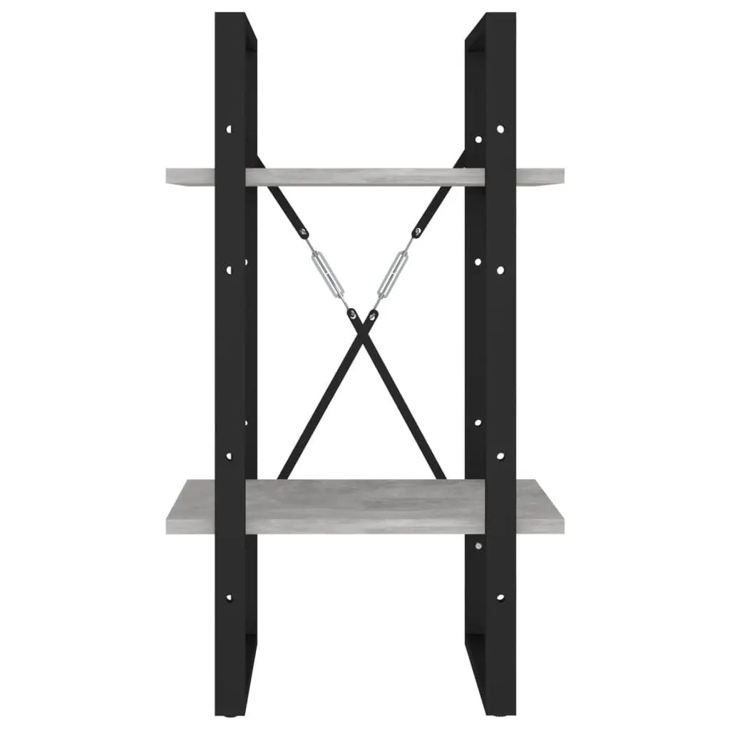 2-Tier Book Cabinet Concrete Gray 15.7"x11.8"x27.6" Engineered Wood at Set Shop and Smile